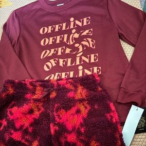 Pajamas 2 pc girls size L 12-14 new Art Class polyester fleece shorts